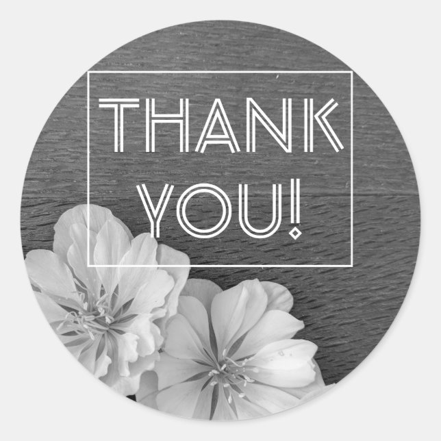 Sticker Faveur Hellebore B & W Garden (Devant)