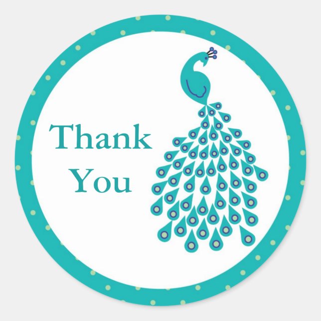 Sticker Faveur Peacock (Devant)