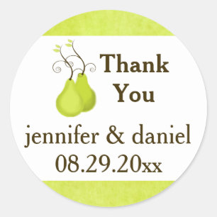 Sticker Favor de mariage de 1,5 po   Paire parfait