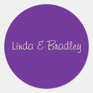 Sticker Favor de mariage violet et blanc