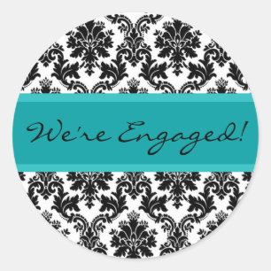 Sticker Favori de joint Damas et TealEnvelope Noir