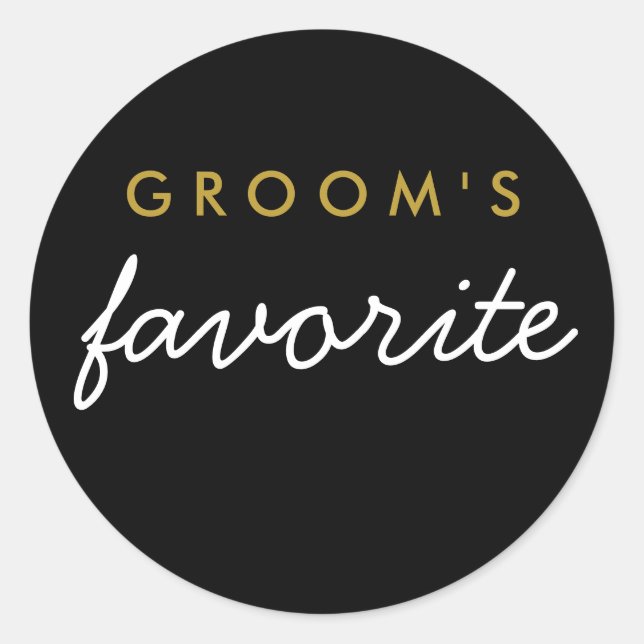 Sticker favori Groom personnalisé Black Gold (Devant)