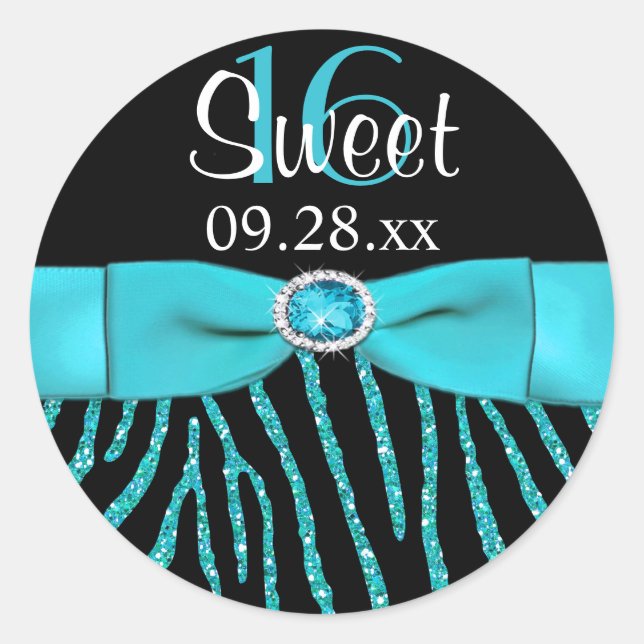 Sticker Favori RIBBON Zebra Sweet 16 (Devant)