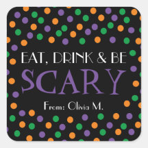 Sticker Favour Halloween ou Treat