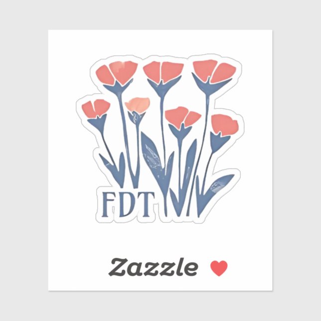 Sticker FDT Floral Wreath Subtle Feminine Boho Anti-Trump (Feuille)