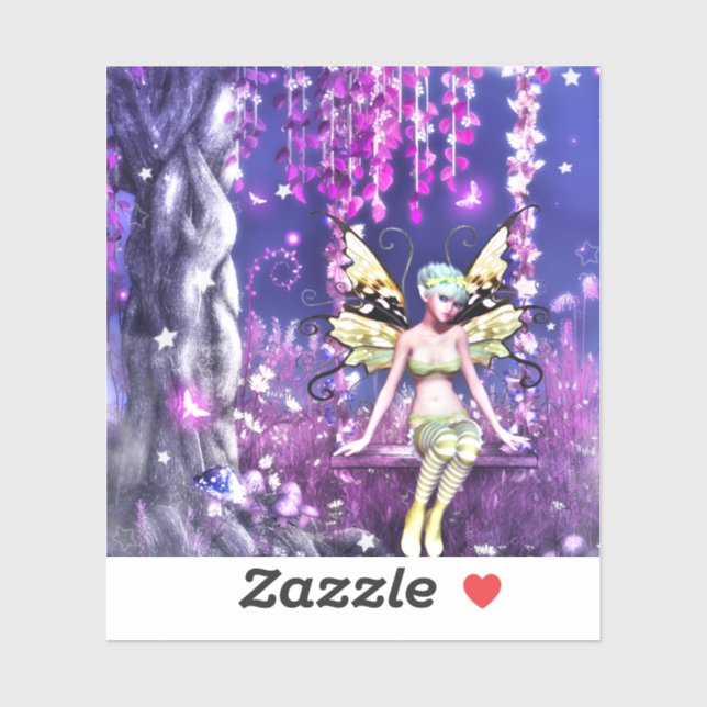 Sticker Fée adorable (Feuille)