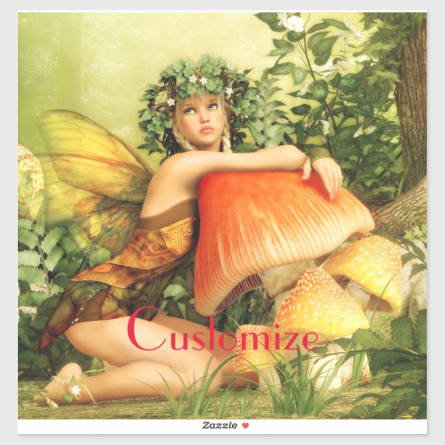 Sticker Fée des champignons Thunder_Cove (Feuille)