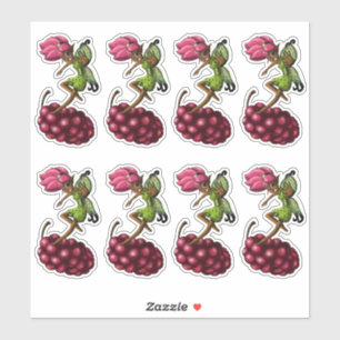 Sticker Fée et raisin afro-américains