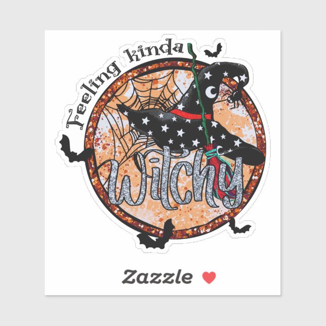 Sticker Feeling Kinda Witchy - Casquette de sorcière Hallo (Feuille)