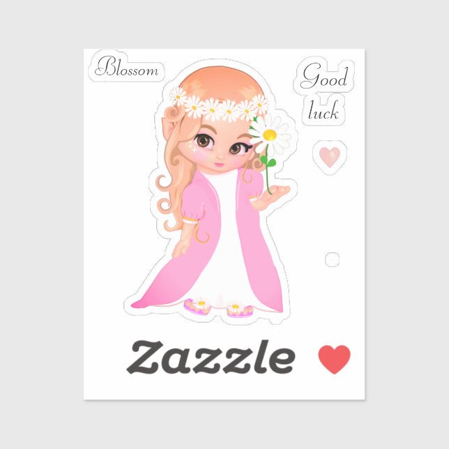 Sticker Fées et fleurs (Feuille)