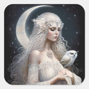 Sticker Feminine Divine Déesse Lune