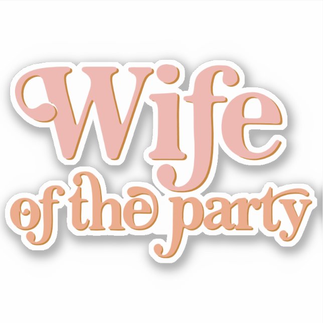 Sticker Femme de Bachelorette du Parti de TRIXIE Retro 70 (Devant)