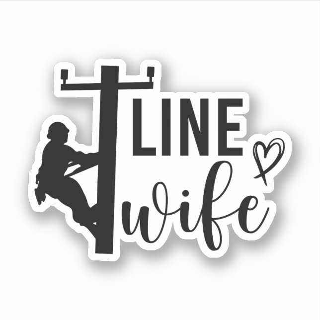 Sticker Femme de ligne, cadeau de ligne électrique, femme  (Devant)