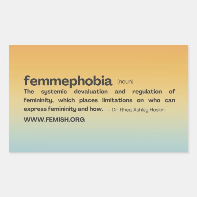 Sticker FEMMEPHOBIA Coucher De Soleil (Devant)