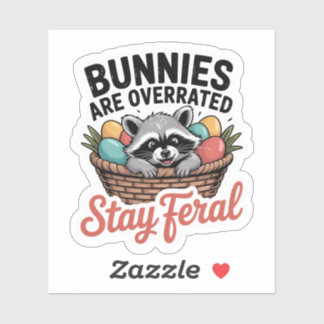 Sticker Feral Raccoon Easter PNG, Funny Retro Shirt Graphi