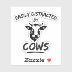 Sticker Ferme À Vaches : Facilement Distraite Par Les Vach