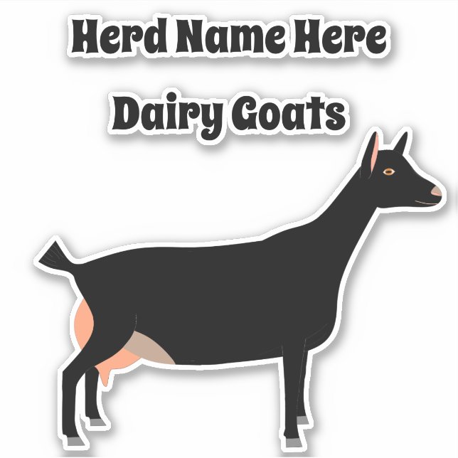 Sticker Ferme de chèvre laitière personnalisée (Devant)