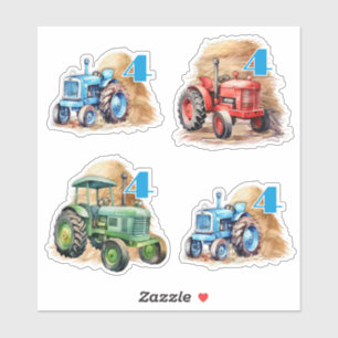 Sticker Ferme Tracteurs Anniversaire Fête Favoriser