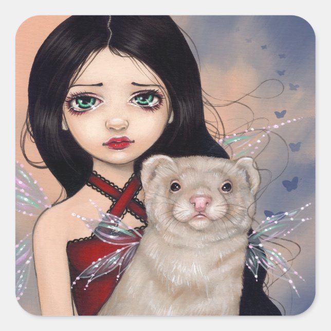 Sticker "Ferret ailé" (Devant)