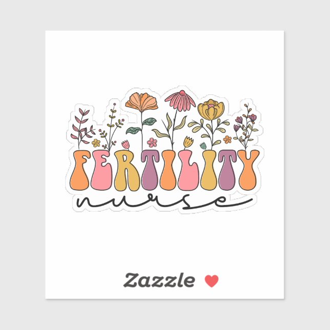 Sticker Fertility Nurse Flower (Feuille)