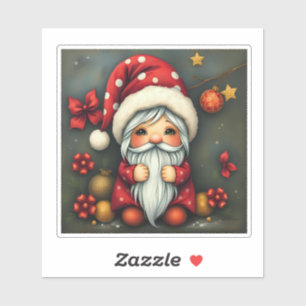 Sticker Festin de Noël cosy gnome en déguisement