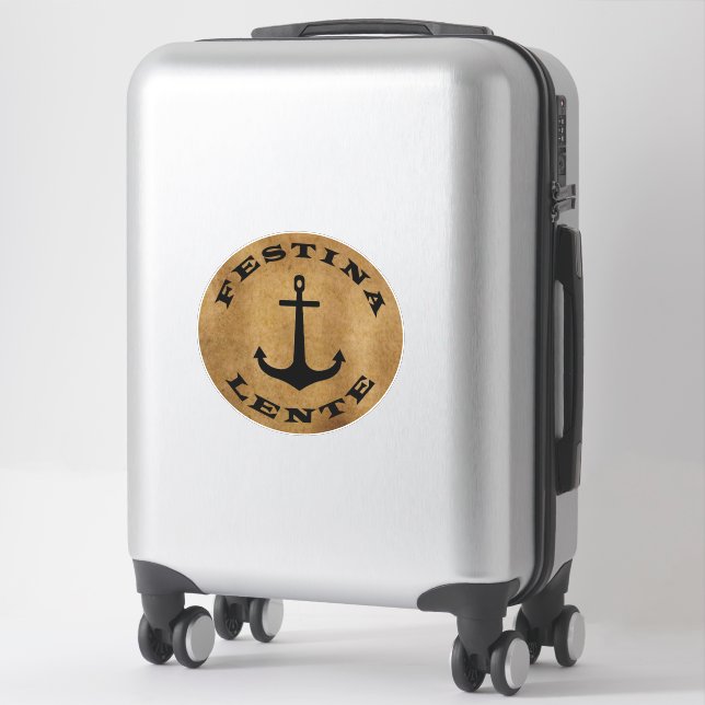 Sticker Festina lente (Sur valise)