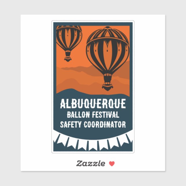 Sticker Festival du pilote de ballon à air chaud (Feuille)