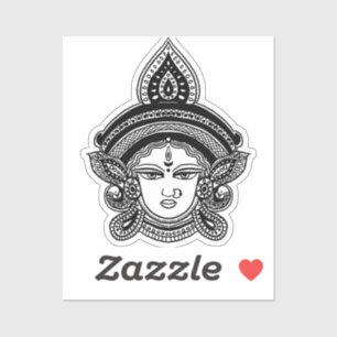 Sticker Festival indien Durga Maa Dieu hindou