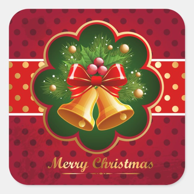Sticker Festive Christmas Bells (Devant)