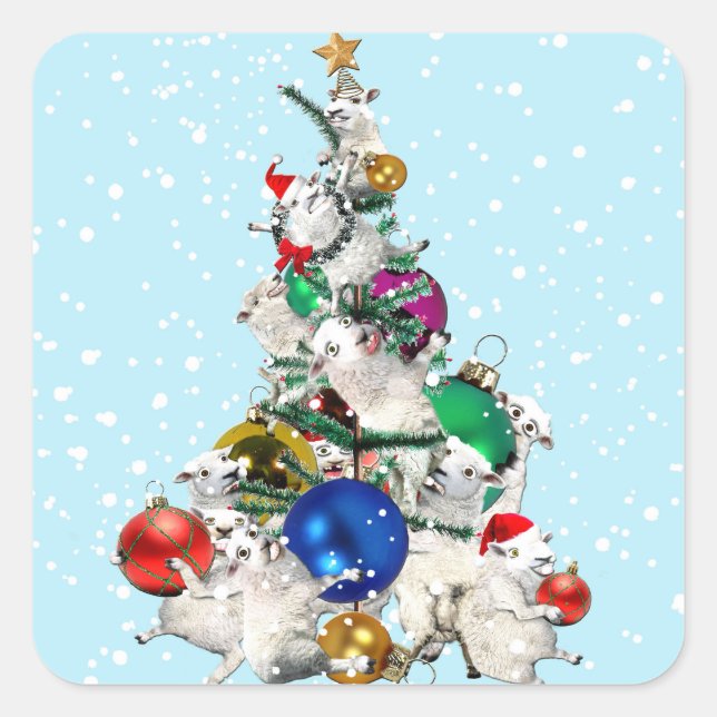 Sticker Festive Fleece Tree (Devant)