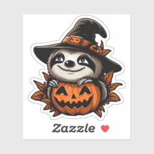 Sticker Festivité Citrouille Halloween Sloth