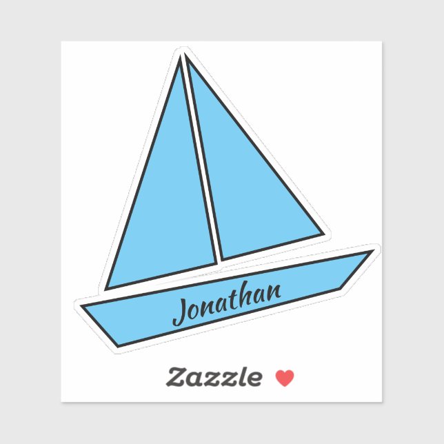 Sticker Fête d'anniversaire du bateau à voile (Feuille)