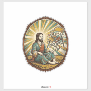 Sticker Fête de Jésus Chaise Pliante Cassée Lourdeur Gauch