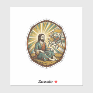 Sticker Fête de Jésus Chaise Pliante Cassée Maladresse Gro