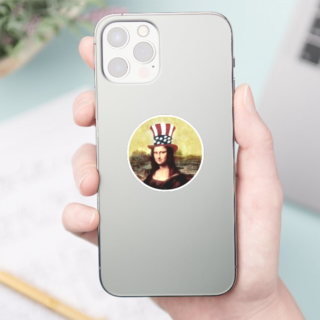 Sticker Fête de l'indépendance de Mona Lisa (Téléphone)