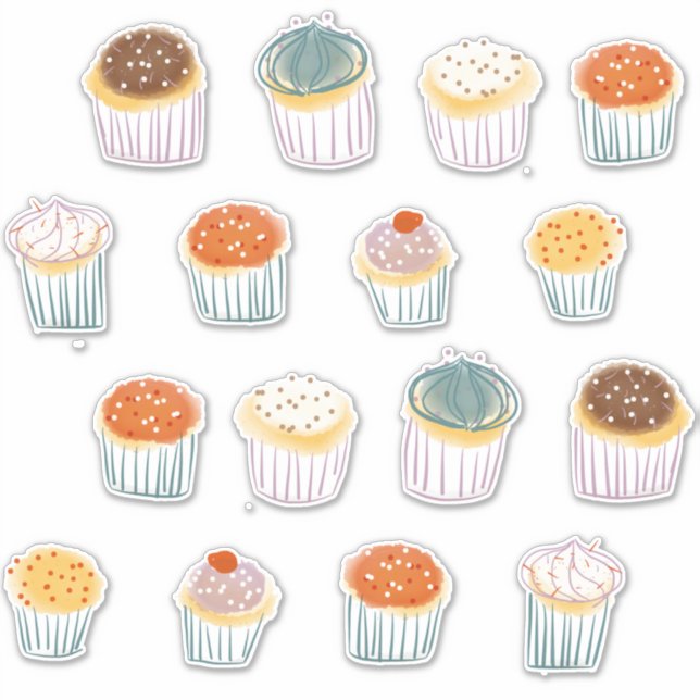 Sticker Fête des cupcakes (Devant)