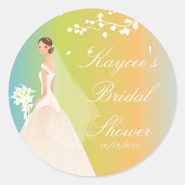 Sticker Fête des mariées Pastels Bride (Devant)