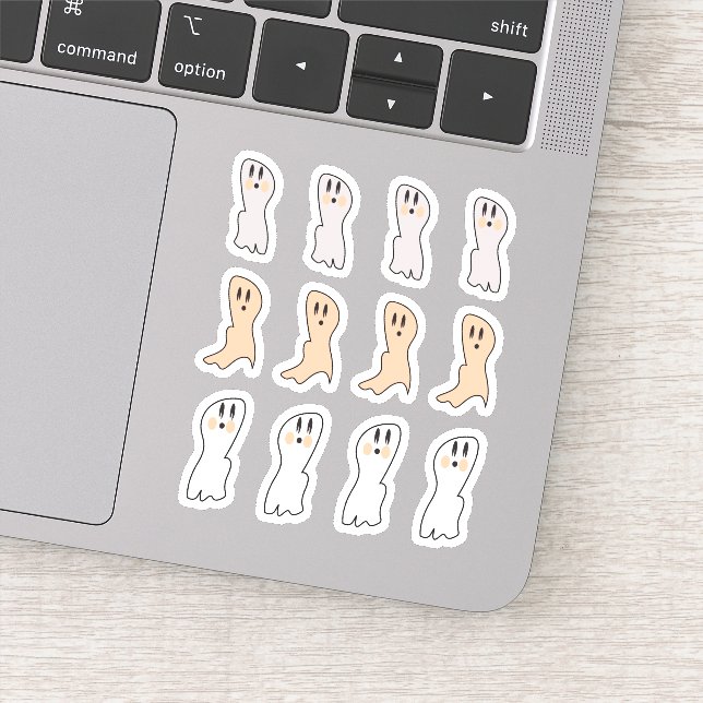 Sticker Fête d'Halloween Tan White (Détail)