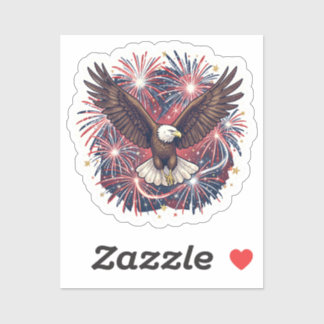 Sticker Feu d'artifice de l'aigle patriotique