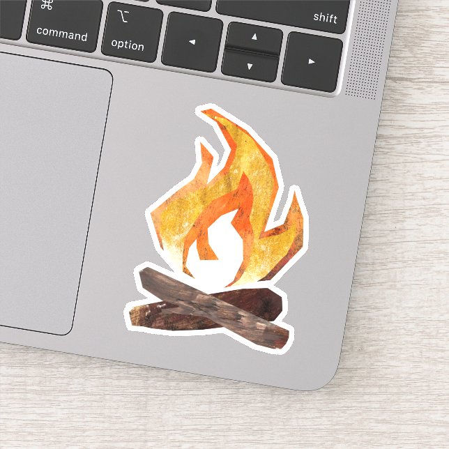 Sticker Feu de camping (Détail)