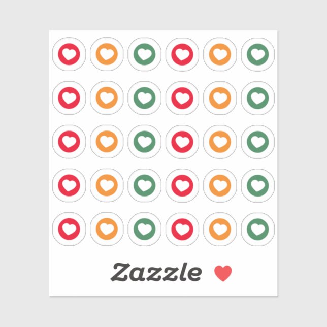 Sticker Feu de circulation à code couleur de distance soci (Feuille)