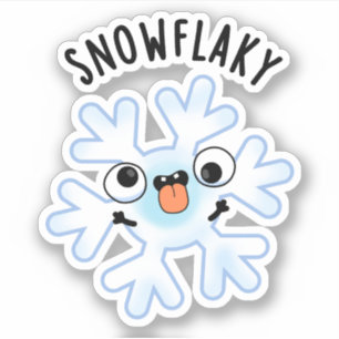 Sticker Feu de neige amusant Flake Pun de neige