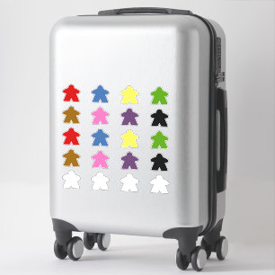 Sticker Feuille adhésive vinyle Meeple 9 couleurs