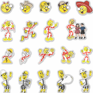 Sticker Feuille autocollante Reddy kilowatt
