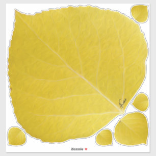 Sticker Feuille d'Aspen jaune #5