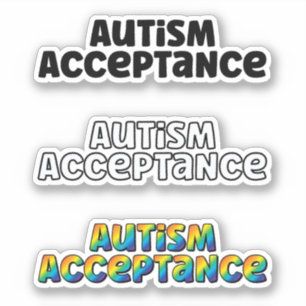Sticker Feuille d'autocollant d'acceptation de l'autisme