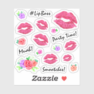 Sticker Feuille d'autocollant du gestionnaire de baisers L