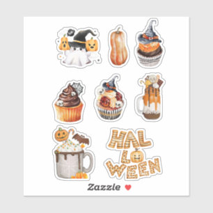 Sticker Feuille d'autocollant Festive Halloween Traites