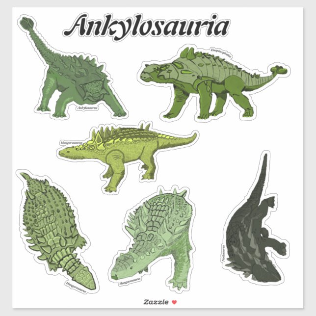 Sticker Feuille d'autocollants Ankylosauria (Feuille)