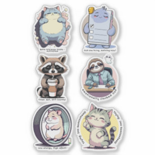 Sticker Feuille d'autocollants Club du Minimum Drôle et